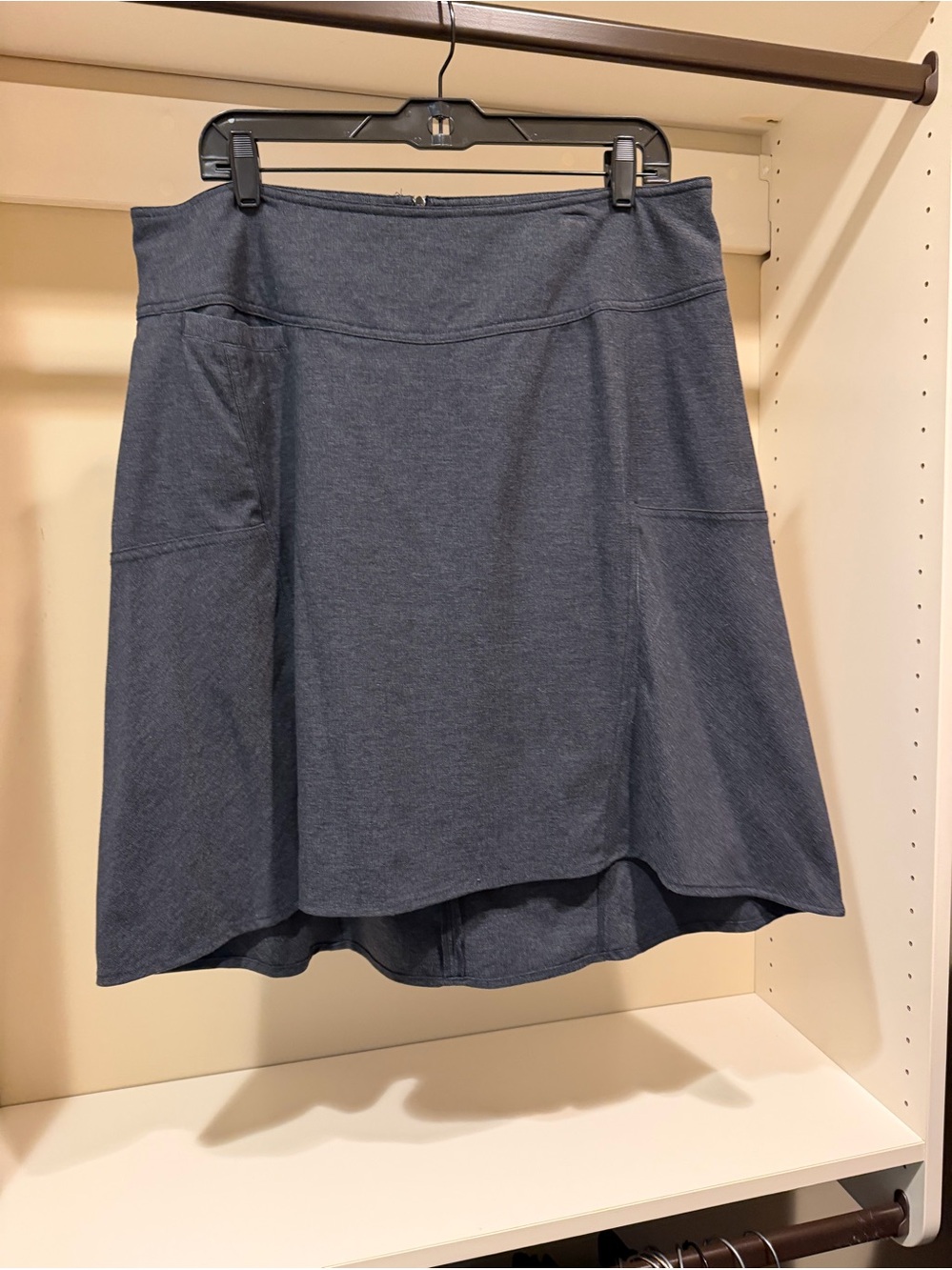 Royal Robbins Gray High-Low Skirt With Drop-In Pocket